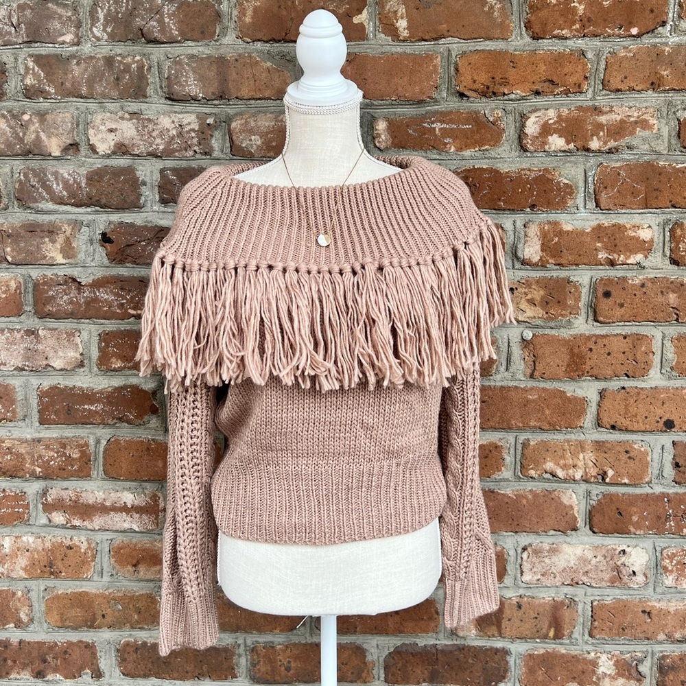 Blue B Fringe Sweater